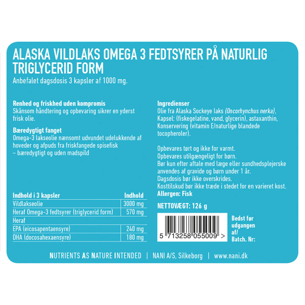 Nani Alaska Vildlaks Omega 3, 90 stk. - Image 3