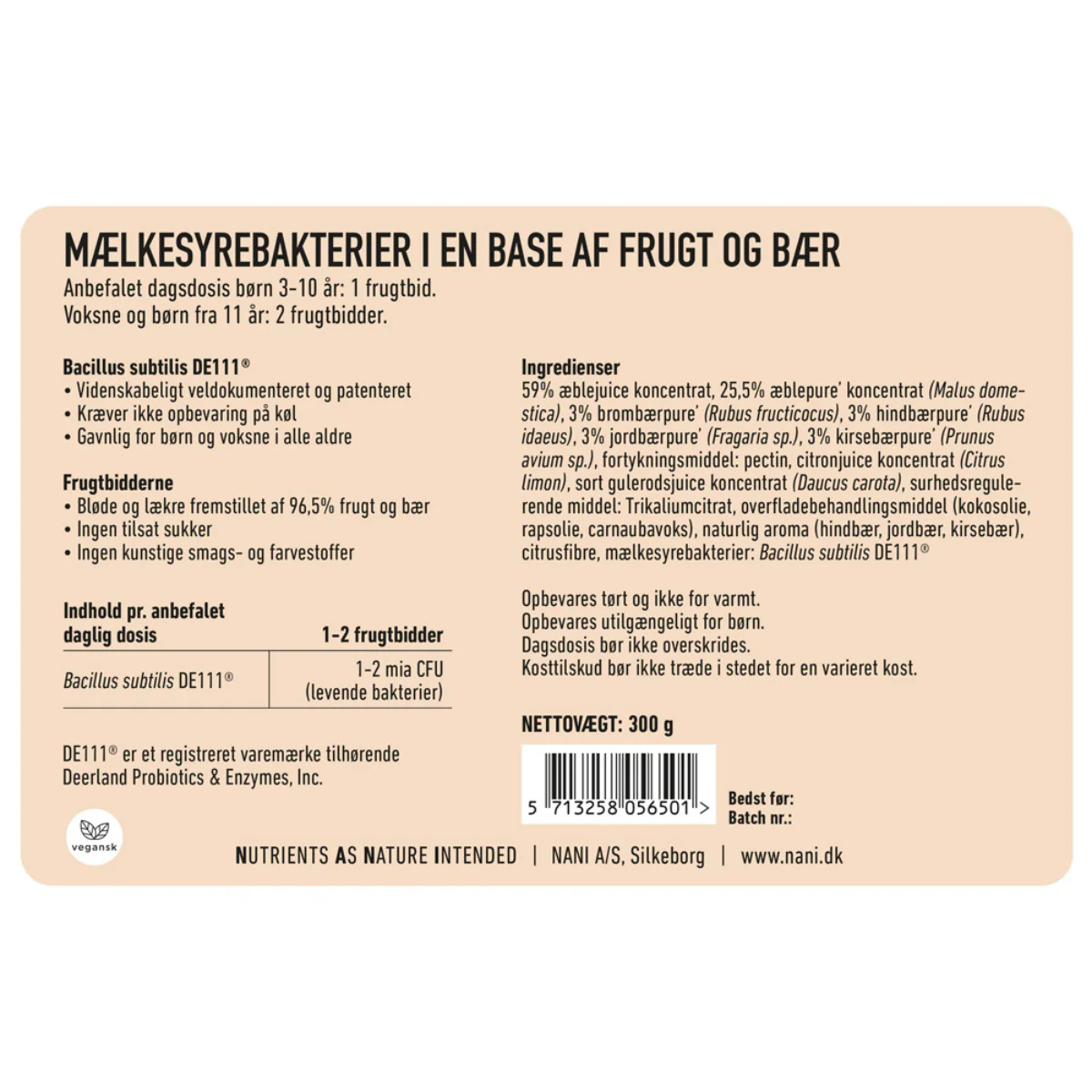 Nani Mælkesyrebakterier, 120 stk. - Image 3