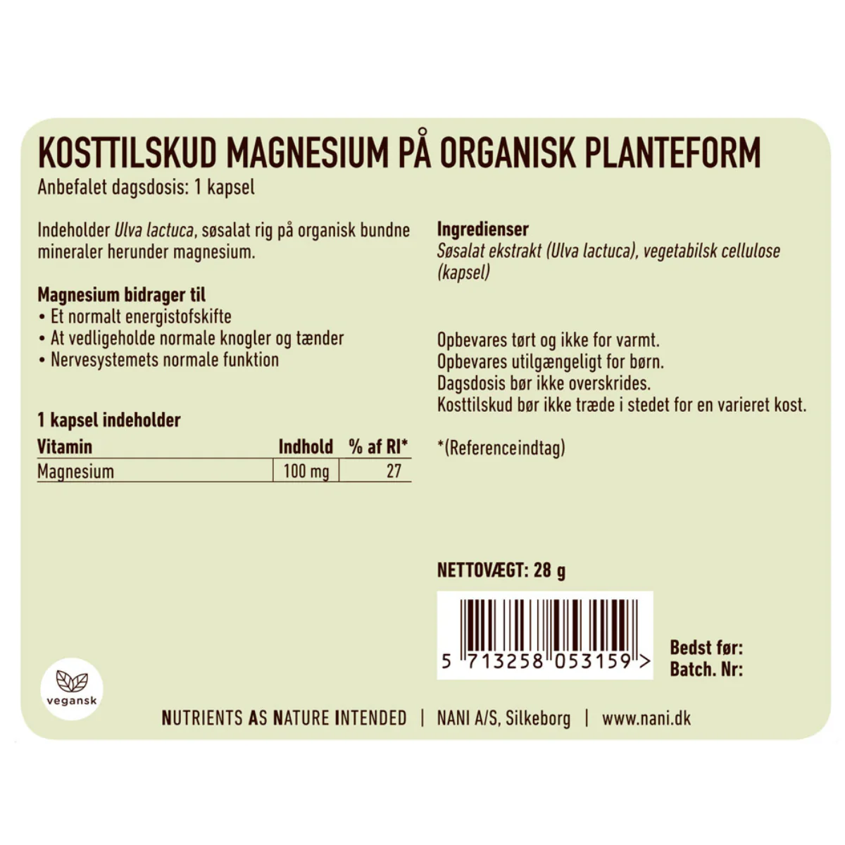 Nani Magnesium, 60 stk. - Image 3