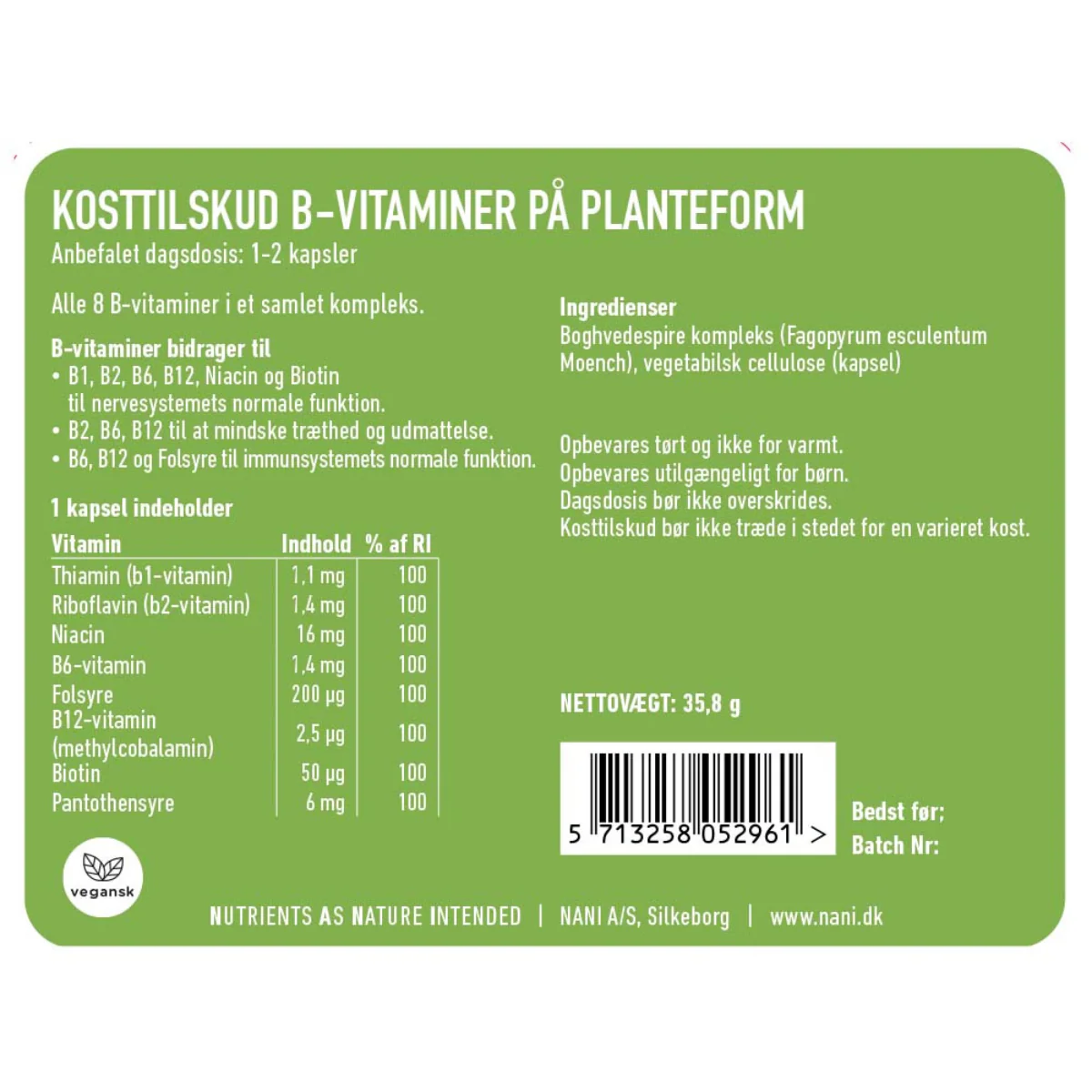 Nani Multi B Kompleks, 60 stk. - Image 3