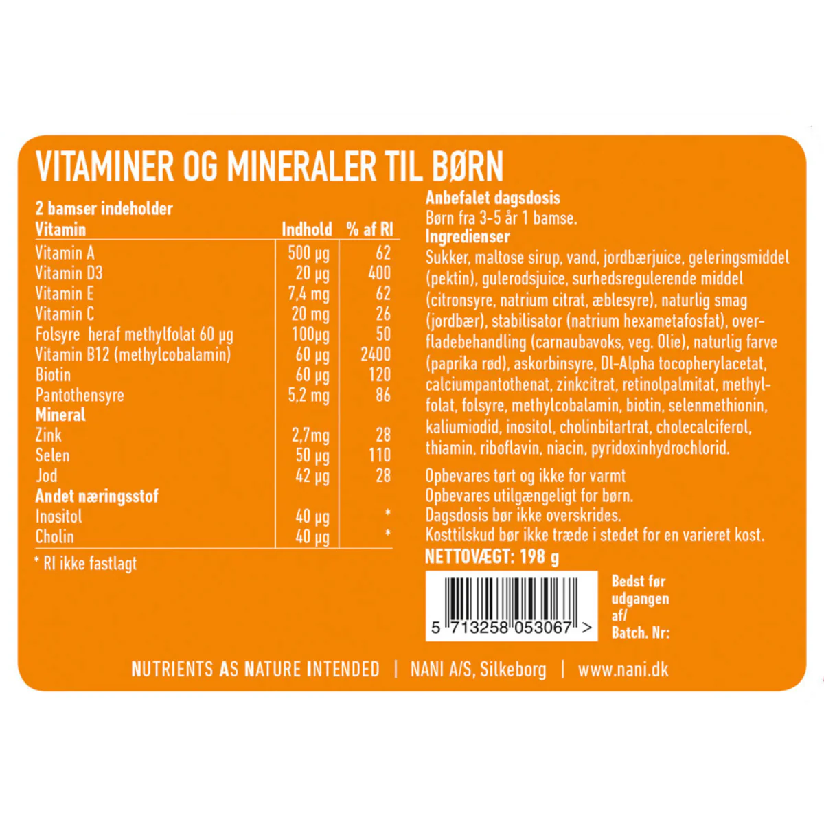Nani Multivitamin Gummies til Børn, 90 stk. - Image 3