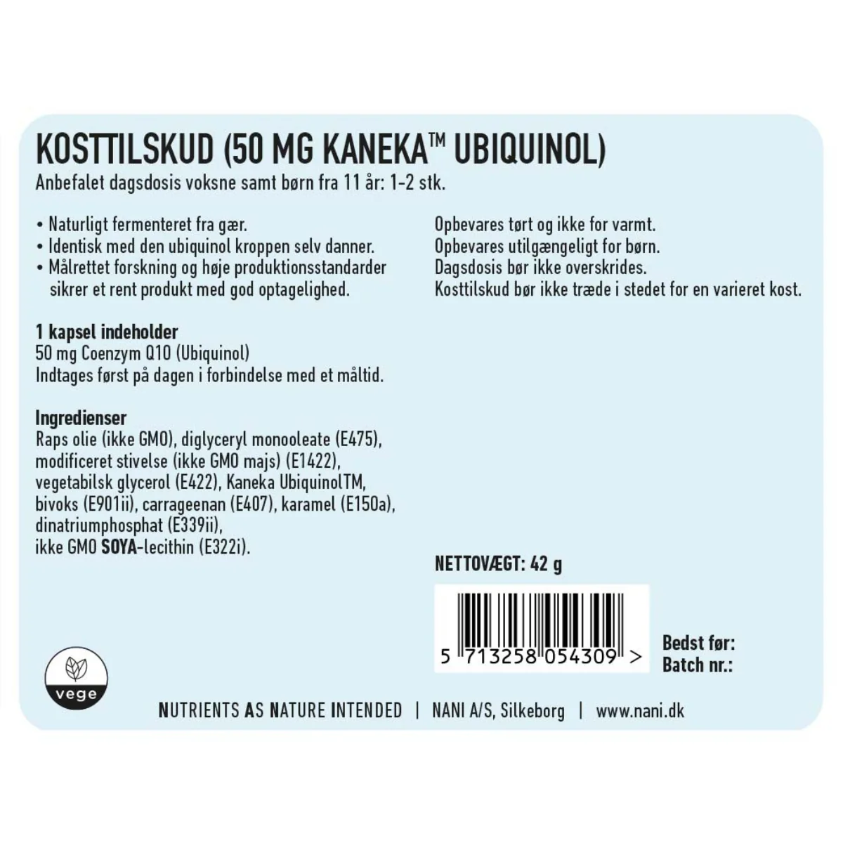 Nani Q10 Ubiquinol, 60 stk. - Image 3